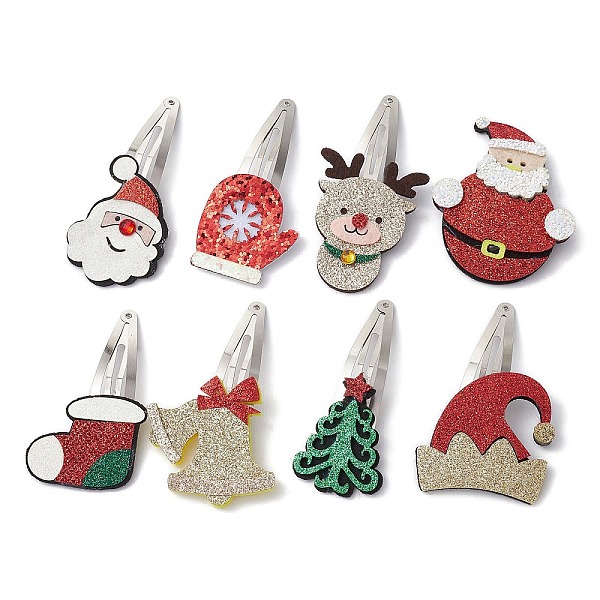 PandaHall 8Pcs 8 Styles Iron Snap Hair Clips, with Christmas Theme Non-woven Fabrics Sew on Appliques for Woman Girls, Platinum, Mixed Color..., Multicolor
PandaHall 8Pcs 8 Styles Iron Snap Hair Clips, with Christmas Theme Non-woven Fabrics Sew on Appliques for Woman Girls, Platinum, Mixed Color..., Multicolor