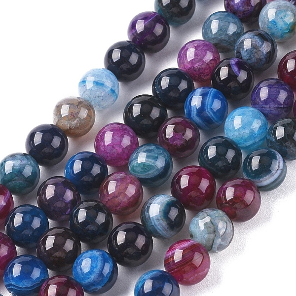 PandaHall Natural Striped Agate/Banded Agate Beads Strands, Dyed & Heated, Round, Colorful, 8mm, Hole: 1.2mm, about 47pcs/strand, 14.96 inch...
PandaHall Natural Striped Agate/Banded Agate Beads Strands, Dyed & Heated, Round, Colorful, 8mm, Hole: 1.2mm, about 47pcs/strand, 14.96 inch...