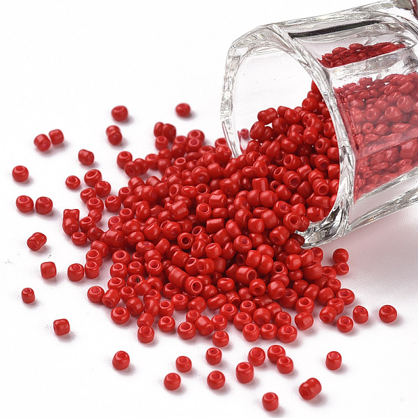 PandaHall Baking Paint Glass Seed Beads, Red, 12/0, 1.5~2mm, Hole: 0.5~1mm, about 30000pcs/bag Glass Red
PandaHall Baking Paint Glass Seed Beads, Red, 12/0, 1.5~2mm, Hole: 0.5~1mm, about 30000pcs/bag Glass Red