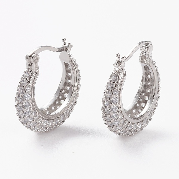 PandaHall Brass Micro Pave Clear Cubic Zirconia Hoop Earrings, Long-Lasting Plated, Crescent Moon, Platinum, 22x19.5x6mm, Pin: 1mm Brass...
PandaHall Brass Micro Pave Clear Cubic Zirconia Hoop Earrings, Long-Lasting Plated, Crescent Moon, Platinum, 22x19.5x6mm, Pin: 1mm Brass...