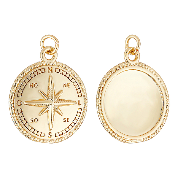 PandaHall BENECREAT Brass Pendants, with Jump Rings, Compass, Real 18K Gold Plated, 21.5x18.7x4mm, Hole: 3.2mm, 10pcs Brass Others
PandaHall BENECREAT Brass Pendants, with Jump Rings, Compass, Real 18K Gold Plated, 21.5x18.7x4mm, Hole: 3.2mm, 10pcs Brass Others
