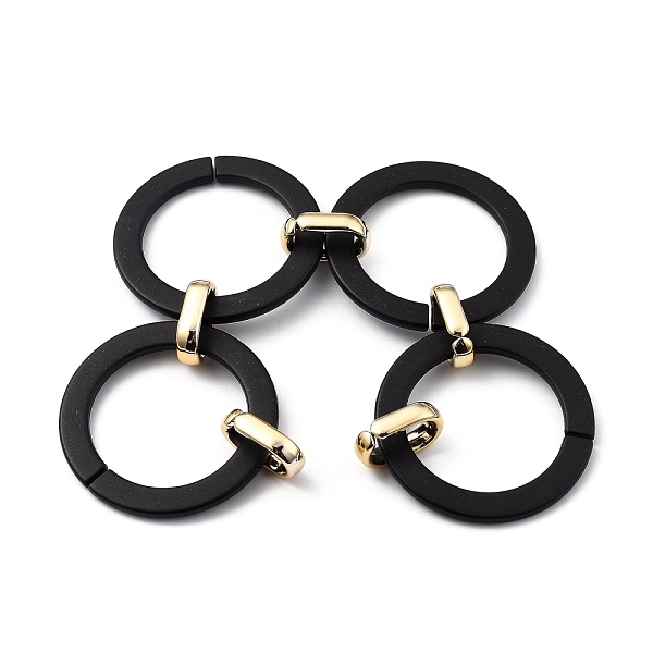 PandaHall Handmade Spray Painted CCB Plastic Chains, Black, Oval Rings: 19x12x4.5mm, Round Rings: 44.5x3mm, about 39.37 inch(1m)/strand...
PandaHall Handmade Spray Painted CCB Plastic Chains, Black, Oval Rings: 19x12x4.5mm, Round Rings: 44.5x3mm, about 39.37 inch(1m)/strand...
