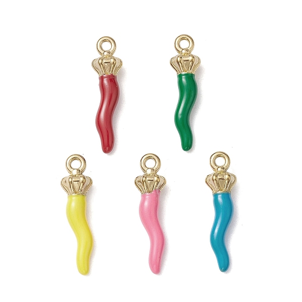 PandaHall Ion Plating(IP) 304 Stainless Steel Pendants, with Enamel, Real 18K Gold Plated, Horn of Plenty/Italian Horn Cornicello Charms..., Multicolor
PandaHall Ion Plating(IP) 304 Stainless Steel Pendants, with Enamel, Real 18K Gold Plated, Horn of Plenty/Italian Horn Cornicello Charms..., Multicolor