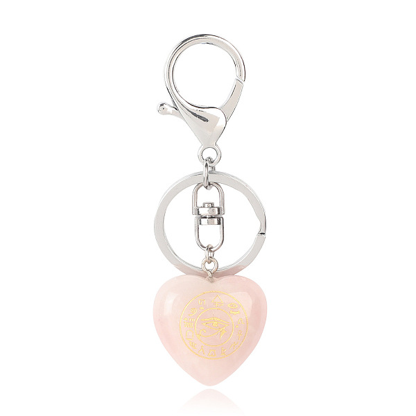 PandaHall Natural Rose Quartz Heart with Eye of Horus Keychain, Reiki Energy Stone Keychain for Bag Jewelry Gift Decoration, 9.5x3cm Rose...
PandaHall Natural Rose Quartz Heart with Eye of Horus Keychain, Reiki Energy Stone Keychain for Bag Jewelry Gift Decoration, 9.5x3cm Rose...