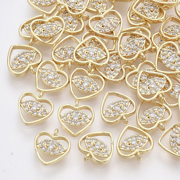 PandaHall Brass Micro Pave Cubic Zirconia Charms, Nickel Free, Heart with Eye, Clear, Real 18K Gold Plated, 9x8x2mm, Hole: 0.7mm Brass+Cubic...
PandaHall Brass Micro Pave Cubic Zirconia Charms, Nickel Free, Heart with Eye, Clear, Real 18K Gold Plated, 9x8x2mm, Hole: 0.7mm Brass+Cubic...