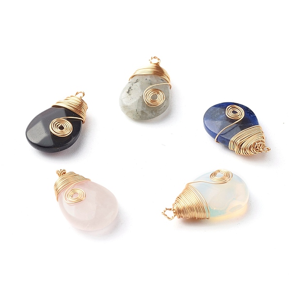 PandaHall Natural & Synthetic Stone Pendants, with Golden Eco-Friendly Copper Findings, Long-Lasting Plated, Teardrop, 19~20x12x5~5.5mm...
PandaHall Natural & Synthetic Stone Pendants, with Golden Eco-Friendly Copper Findings, Long-Lasting Plated, Teardrop, 19~20x12x5~5.5mm...