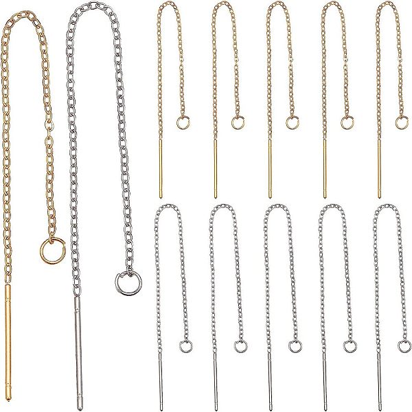 PandaHall SUNNYCLUE 1 Box Ear Threads 90mm Silver Ear Thread Stainless Steel Earring Threader Long Chain Drop 0.8 pin with Loop...
PandaHall SUNNYCLUE 1 Box Ear Threads 90mm Silver Ear Thread Stainless Steel Earring Threader Long Chain Drop 0.8 pin with Loop...