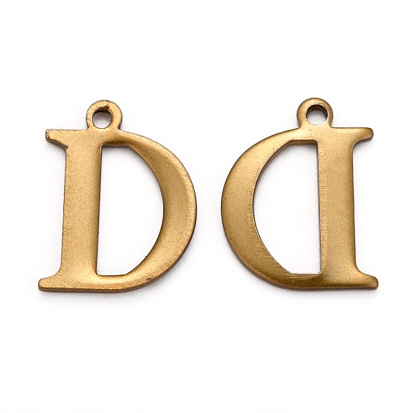 PandaHall 304 Stainless Steel Alphabet Charms, Antique Bronze, Letter.D, 12x9.5x1mm, Hole: 1mm 304 Stainless Steel Letter D
PandaHall 304 Stainless Steel Alphabet Charms, Antique Bronze, Letter.D, 12x9.5x1mm, Hole: 1mm 304 Stainless Steel Letter D