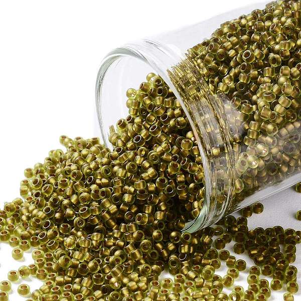 PandaHall TOHO Round Seed Beads, Japanese Seed Beads, (996FM) Bronze Lined Peridot Rainbow Matte, 15/0, 1.5mm, Hole: 0.7mm, about..., Brown
PandaHall TOHO Round Seed Beads, Japanese Seed Beads, (996FM) Bronze Lined Peridot Rainbow Matte, 15/0, 1.5mm, Hole: 0.7mm, about..., Brown