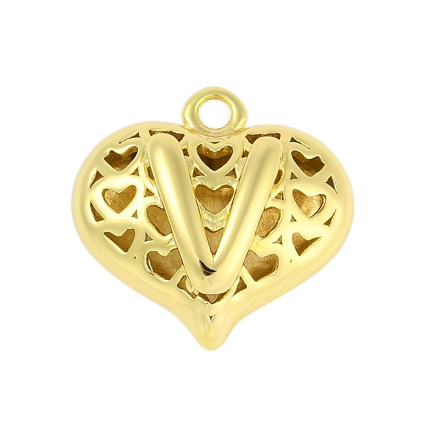 PandaHall Hollow Brass Pendants for Valentine's Day, Heart with Letter, Real 18K Gold Plated, Letter V, 25x26x13mm, Hole: 2.5mm Brass Letter...
PandaHall Hollow Brass Pendants for Valentine's Day, Heart with Letter, Real 18K Gold Plated, Letter V, 25x26x13mm, Hole: 2.5mm Brass Letter...