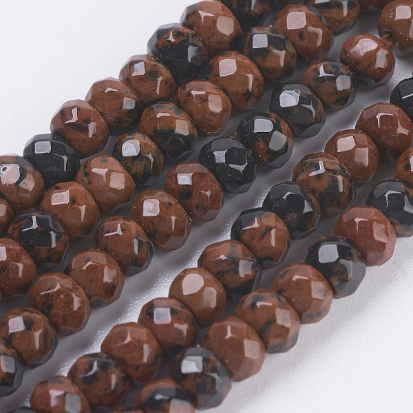 PandaHall Natural Mahogany Obsidian Beads Strands, Faceted, Rondelle, 4~4.5x2~2.5mm, Hole: 1mm, about 150pcs/strand, 15.1 inch~15.3 inch...
PandaHall Natural Mahogany Obsidian Beads Strands, Faceted, Rondelle, 4~4.5x2~2.5mm, Hole: 1mm, about 150pcs/strand, 15.1 inch~15.3 inch...
