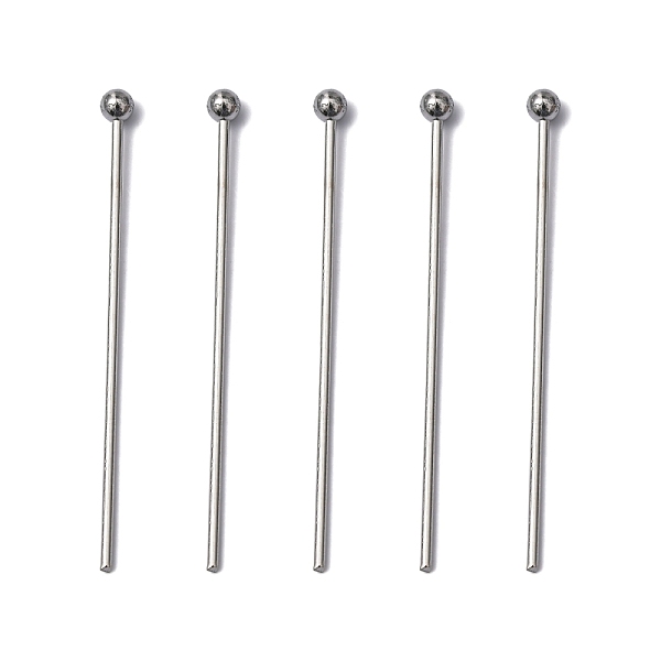 PandaHall 304 Stainless Steel Ball Head Pins, Stainless Steel Color, 30mm, Pin: 0.7mm, 21 Gauge, Head: 2mm 304 Stainless Steel
PandaHall 304 Stainless Steel Ball Head Pins, Stainless Steel Color, 30mm, Pin: 0.7mm, 21 Gauge, Head: 2mm 304 Stainless Steel
