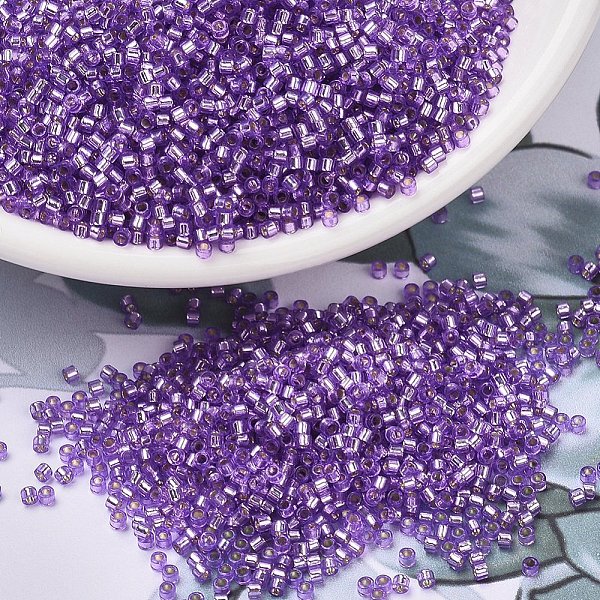 PandaHall MIYUKI Delica Beads, Cylinder, Japanese Seed Beads, 11/0, (DB1343) Dyed Silver Lined Lilac, 1.3x1.6mm, Hole: 0.8mm, about..., Purple
PandaHall MIYUKI Delica Beads, Cylinder, Japanese Seed Beads, 11/0, (DB1343) Dyed Silver Lined Lilac, 1.3x1.6mm, Hole: 0.8mm, about..., Purple