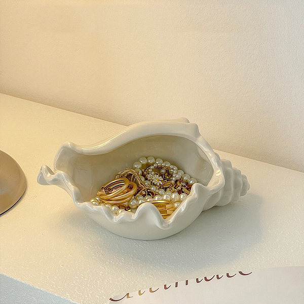 PandaHall Conch Ceramics Jewelry Plates, Jewelry Plate, Storage Tray for Rings, Necklaces, Earring, White, 200x140x90mm Ceramics Shell Shape...
PandaHall Conch Ceramics Jewelry Plates, Jewelry Plate, Storage Tray for Rings, Necklaces, Earring, White, 200x140x90mm Ceramics Shell Shape...