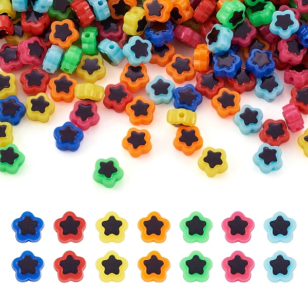 PandaHall 420Pcs 7 Colors Plating Opaque Acrylic Beads, Metal Enlaced, Star, Mixed Color, 9.5x10x5mm, Hole: 1.6mm, about 60pcs/color..., Multicolor
PandaHall 420Pcs 7 Colors Plating Opaque Acrylic Beads, Metal Enlaced, Star, Mixed Color, 9.5x10x5mm, Hole: 1.6mm, about 60pcs/color..., Multicolor