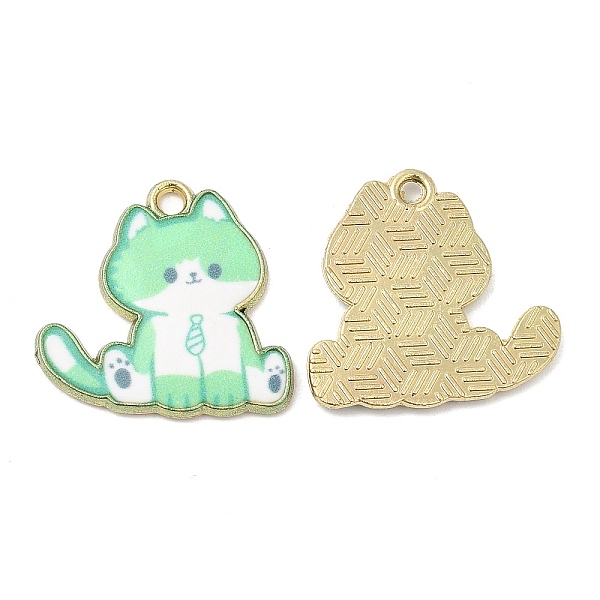 PandaHall Alloy Enamel Pendants, Cadmium Free & Nickel Free & Lead Free, Golden, Cat Charm, Medium Spring Green, 19.5x19.5x1.5mm, Hole...
PandaHall Alloy Enamel Pendants, Cadmium Free & Nickel Free & Lead Free, Golden, Cat Charm, Medium Spring Green, 19.5x19.5x1.5mm, Hole...