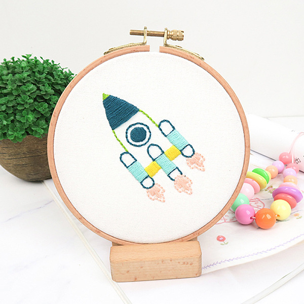 PandaHall DIY Embroidery Starter Kits, including Embroidery Fabric & Thread, Needle, Embroidery Hoops, Instruction Sheet, Rocket, 184x184mm...
PandaHall DIY Embroidery Starter Kits, including Embroidery Fabric & Thread, Needle, Embroidery Hoops, Instruction Sheet, Rocket, 184x184mm...