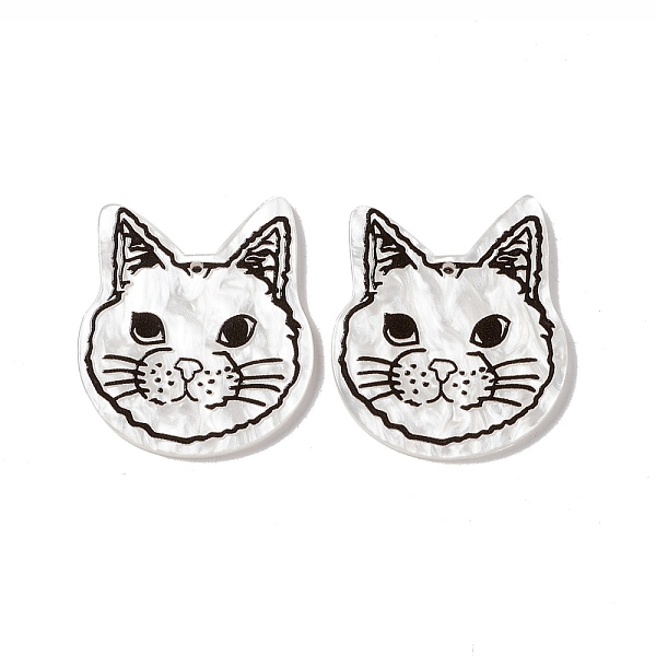 PandaHall Opaque Acrylic Pendants, Cat Charms, White, 38x33.5x2.5mm, Hole: 1.5mm Acrylic Cat Shape White
PandaHall Opaque Acrylic Pendants, Cat Charms, White, 38x33.5x2.5mm, Hole: 1.5mm Acrylic Cat Shape White