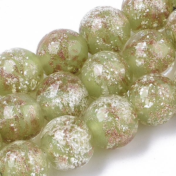 PandaHall Handmade Gold Sand Lampwork Beads Strands, Luminous, Round, Light Green, 11.5~12.5x11~12mm, Hole: 1mm, about 45pcs/Strand, 19.69...
PandaHall Handmade Gold Sand Lampwork Beads Strands, Luminous, Round, Light Green, 11.5~12.5x11~12mm, Hole: 1mm, about 45pcs/Strand, 19.69...