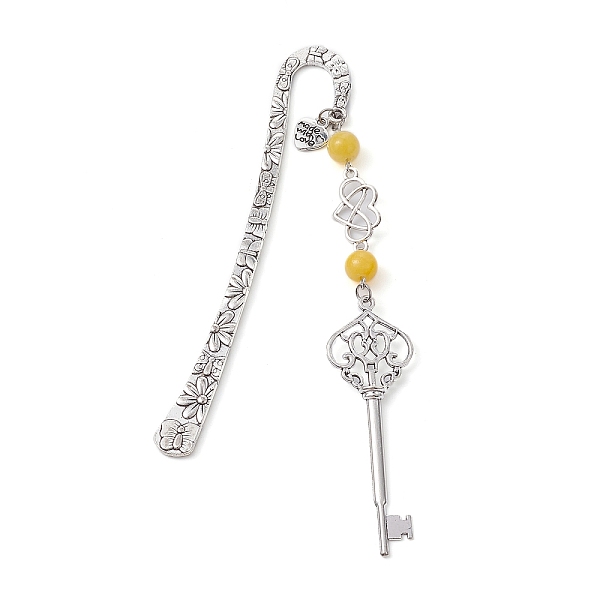 PandaHall Mother's Day Key & Infinity Love Heart Pendant Bookmark with Natural Malaysia Jade, Flower Pattern Tibetan Style Alloy Hook...
PandaHall Mother's Day Key & Infinity Love Heart Pendant Bookmark with Natural Malaysia Jade, Flower Pattern Tibetan Style Alloy Hook...