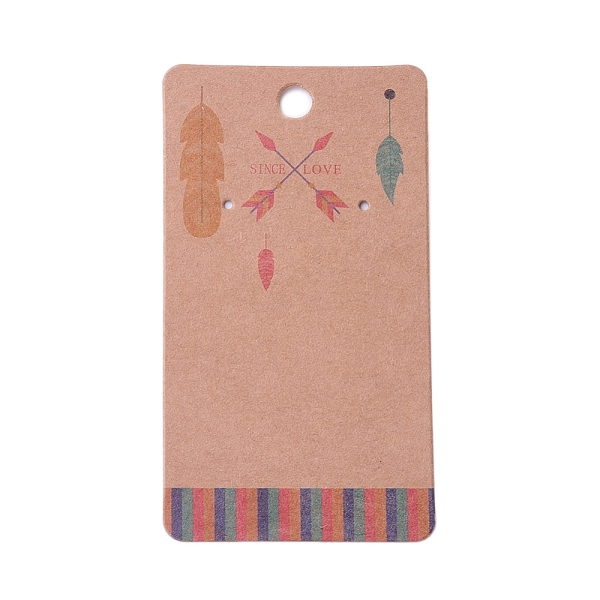 PandaHall Cardboard Earring Display Cards, Rectangle with Arrows with Feather Pattern, BurlyWood, 9x5x0.04cm, Hole: 1.5mm Paper Rectangle..., Orange
PandaHall Cardboard Earring Display Cards, Rectangle with Arrows with Feather Pattern, BurlyWood, 9x5x0.04cm, Hole: 1.5mm Paper Rectangle..., Orange