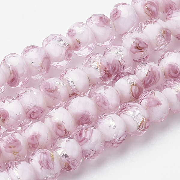 PandaHall Handmade Silver Foil Glass Lampwork Beads Strands, Inner Flower, Faceted Rondelle, Pink, 11~12x8~9mm, Hole: 1.6~2mm, about...
PandaHall Handmade Silver Foil Glass Lampwork Beads Strands, Inner Flower, Faceted Rondelle, Pink, 11~12x8~9mm, Hole: 1.6~2mm, about...