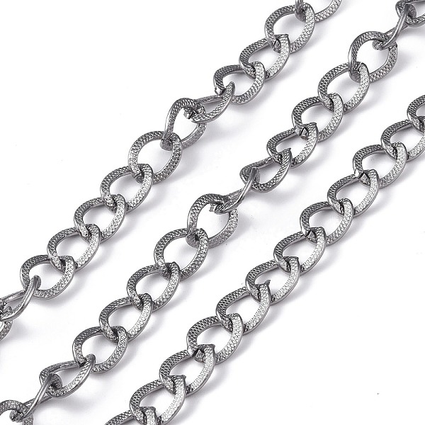 PandaHall Oval Oxidation Aluminum Curb Chains, Snakeskin Textured, Unwelded, Platinum, Link: 11~12x8~9x2mm, about 30 yards/roll Aluminum
PandaHall Oval Oxidation Aluminum Curb Chains, Snakeskin Textured, Unwelded, Platinum, Link: 11~12x8~9x2mm, about 30 yards/roll Aluminum