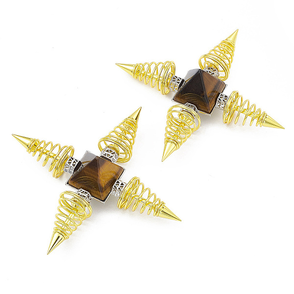PandaHall Golden Brass Spritual Energy Generator, with Natural Tiger Eye Pyramid and Conductive Coils, for Body Healing, Reiki Balancing...
PandaHall Golden Brass Spritual Energy Generator, with Natural Tiger Eye Pyramid and Conductive Coils, for Body Healing, Reiki Balancing...