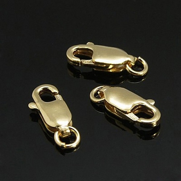 PandaHall Yellow Gold Filled Lobster Claw Clasps, 1/20 14K Gold Filled, Cadmium Free & Nickel Free & Lead Free, 10x4x2mm, Hole: 2mm Brass...
PandaHall Yellow Gold Filled Lobster Claw Clasps, 1/20 14K Gold Filled, Cadmium Free & Nickel Free & Lead Free, 10x4x2mm, Hole: 2mm Brass...