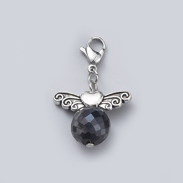 PandaHall Faceted Glass Pendants, with Wing Shape Alloy Beads and 304 Stainless Steel Lobster Claw Clasps, Black, 35mm Stainless Steel+Cat...
PandaHall Faceted Glass Pendants, with Wing Shape Alloy Beads and 304 Stainless Steel Lobster Claw Clasps, Black, 35mm Stainless Steel+Cat...