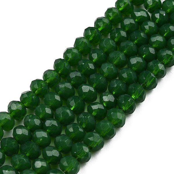 PandaHall Opaque Solid Color Glass Beads Strands, Faceted, Rondelle, Dark Green, 4x3mm, Hole: 0.4mm, about 113~115pcs/strand, 41~42cm Glass...
PandaHall Opaque Solid Color Glass Beads Strands, Faceted, Rondelle, Dark Green, 4x3mm, Hole: 0.4mm, about 113~115pcs/strand, 41~42cm Glass...