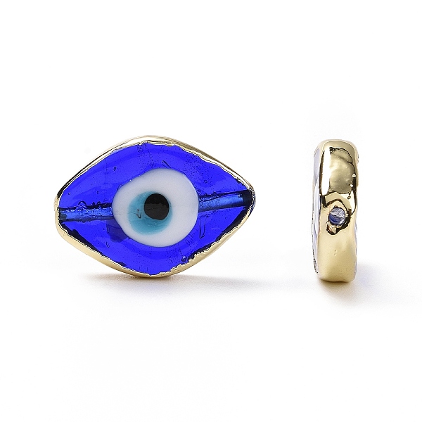 PandaHall Handmade Lampwork Beads, with Golden Plated Brass Findings, Cadmium Free & Lead Free, Horse Eye with Evil Eye, Blue, 14x20x4.5mm...
PandaHall Handmade Lampwork Beads, with Golden Plated Brass Findings, Cadmium Free & Lead Free, Horse Eye with Evil Eye, Blue, 14x20x4.5mm...