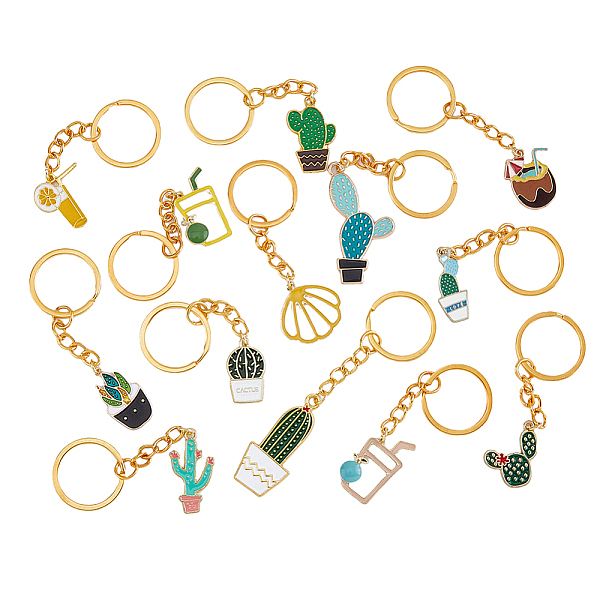 PandaHall SUPERFINDINGS 13 Style Summer Theme Keychain with Iron Key Ring Lovely Cactus and Drinks Keychain Alloy Enamel Hanging Keychain..., Multicolor
PandaHall SUPERFINDINGS 13 Style Summer Theme Keychain with Iron Key Ring Lovely Cactus and Drinks Keychain Alloy Enamel Hanging Keychain..., Multicolor