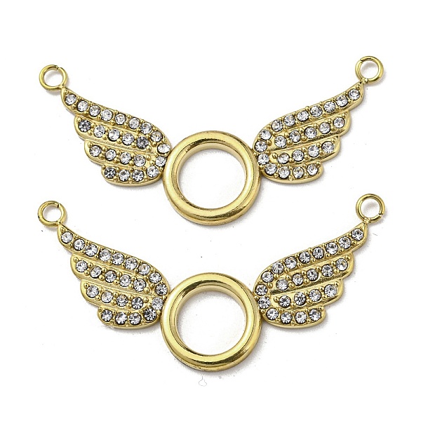 PandaHall 304 Stainless Steel Pave Crystal Rhinestone Connector Charms, Ring with Wings Links, Real 14K Gold Plated, 18x37.5x1.5mm, Hole..., Clear
PandaHall 304 Stainless Steel Pave Crystal Rhinestone Connector Charms, Ring with Wings Links, Real 14K Gold Plated, 18x37.5x1.5mm, Hole..., Clear