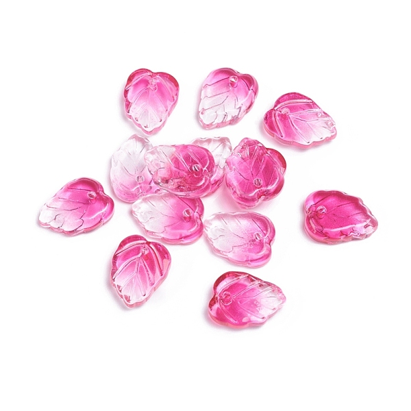 PandaHall Two-Tone Transparent Glass Charms, Leaf, Hot Pink, 13.5x10.5x3.5mm, Hole: 1.2mm Glass Leaf Pink
PandaHall Two-Tone Transparent Glass Charms, Leaf, Hot Pink, 13.5x10.5x3.5mm, Hole: 1.2mm Glass Leaf Pink
