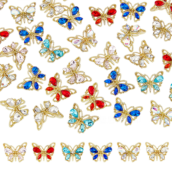 PandaHall DICOSMETIC 36Pcs 6 Colors Butterfly Alloy Cabochons, with Rhinestone, Nail Art Decoration Accessories, Light Gold, Mixed Color..., Multicolor
PandaHall DICOSMETIC 36Pcs 6 Colors Butterfly Alloy Cabochons, with Rhinestone, Nail Art Decoration Accessories, Light Gold, Mixed Color..., Multicolor