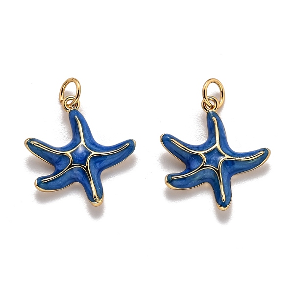 PandaHall Brass Enamel Pendants, with Jump Ring, Long-Lasting Plated, Real 18K Gold Plated, Starfish, Medium Blue, 19.3x17.6x3.5mm, Hole...
PandaHall Brass Enamel Pendants, with Jump Ring, Long-Lasting Plated, Real 18K Gold Plated, Starfish, Medium Blue, 19.3x17.6x3.5mm, Hole...