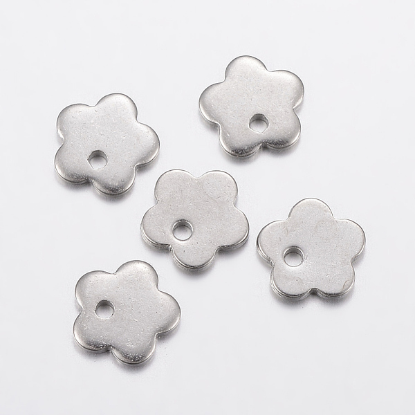 PandaHall 304 Stainless Steel Charms, Flower, Stainless Steel Color, 7x7x1mm, Hole: 1mm 304 Stainless Steel Flower
PandaHall 304 Stainless Steel Charms, Flower, Stainless Steel Color, 7x7x1mm, Hole: 1mm 304 Stainless Steel Flower