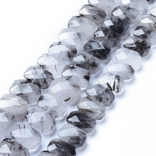 PandaHall Natural Tourmalinated Quartz/Black Rutilated Quartz Beads Strands, Rectangle Octagon, Faceted, 11~12x14x6~6.5mm, Hole: 0.9mm...
PandaHall Natural Tourmalinated Quartz/Black Rutilated Quartz Beads Strands, Rectangle Octagon, Faceted, 11~12x14x6~6.5mm, Hole: 0.9mm...
