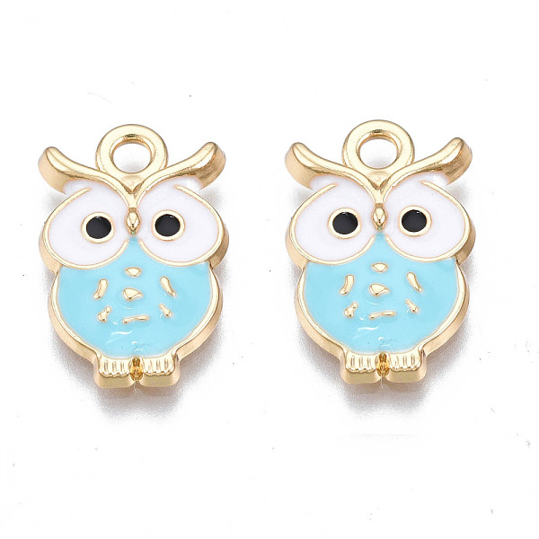 PandaHall Alloy Enamel Pendants, Cadmium Free & Nickel Free & Lead Free, Light Gold, Owl, Sky Blue, 19x12x2.5mm, Hole: 2mm Alloy+Enamel Owl
PandaHall Alloy Enamel Pendants, Cadmium Free & Nickel Free & Lead Free, Light Gold, Owl, Sky Blue, 19x12x2.5mm, Hole: 2mm Alloy+Enamel Owl