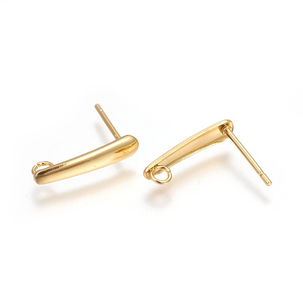 PandaHall 304 Stainless Steel Stud Earrings Findings, Golden, 15x3.3mm, Hole: 1.8mm, Pin: 0.8mm 304 Stainless Steel Others
PandaHall 304 Stainless Steel Stud Earrings Findings, Golden, 15x3.3mm, Hole: 1.8mm, Pin: 0.8mm 304 Stainless Steel Others