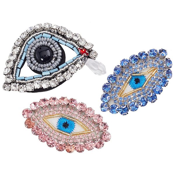 PandaHall GORGECRAFT 3 Styles Eyes Crystal Rhinestone Patches Blue Pink Eye Beaded Patch Teardrop Pendant Brooch Badge Embroidered Sew On..., Multicolor
PandaHall GORGECRAFT 3 Styles Eyes Crystal Rhinestone Patches Blue Pink Eye Beaded Patch Teardrop Pendant Brooch Badge Embroidered Sew On..., Multicolor