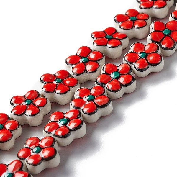 PandaHall Handmade Porcelain Flower Beads Strands, Red, 16.5~17x17~17.5x7.5~7.8mm, Hole: 1.6~1.8mm, about 20pcs/strand, 12.56~12.68 inch...
PandaHall Handmade Porcelain Flower Beads Strands, Red, 16.5~17x17~17.5x7.5~7.8mm, Hole: 1.6~1.8mm, about 20pcs/strand, 12.56~12.68 inch...