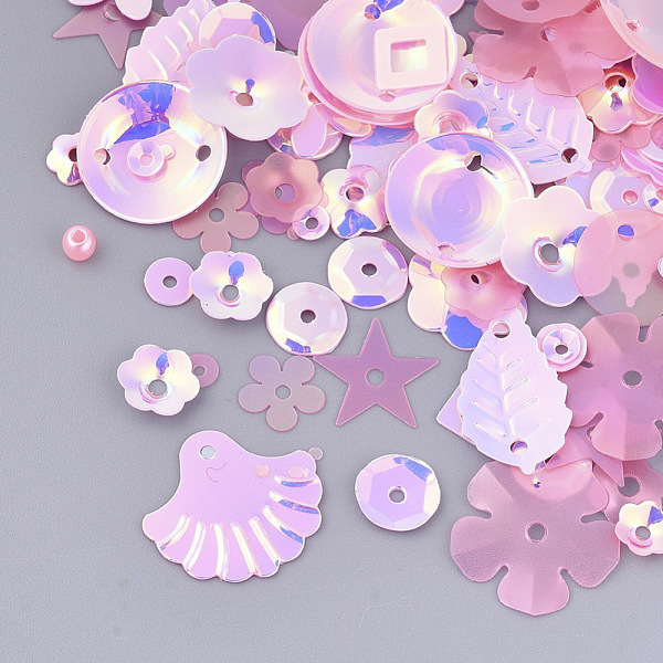 PandaHall Ornament Accessories, PVC Plastic Paillette/Sequins Beads, Mixed Shapes, Pearl Pink, 3~21x3~21x0.4~3mm, Hole: 1~1.6mm PVC Mixed...
PandaHall Ornament Accessories, PVC Plastic Paillette/Sequins Beads, Mixed Shapes, Pearl Pink, 3~21x3~21x0.4~3mm, Hole: 1~1.6mm PVC Mixed...