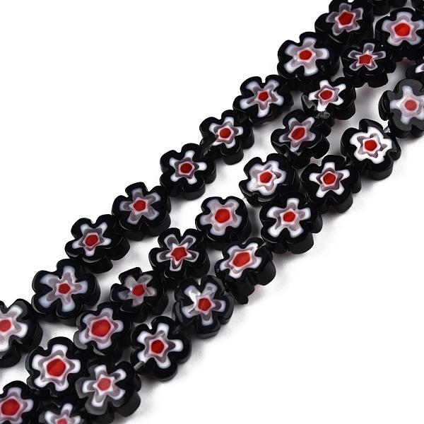 PandaHall Handmade Millefiori Glass Bead Strands, Plum Bossom, Black, 7~9x7.5~9x2.5~3mm, Hole: 1mm, about 52~54pcs/strand, 15.75 inch~15.94...
PandaHall Handmade Millefiori Glass Bead Strands, Plum Bossom, Black, 7~9x7.5~9x2.5~3mm, Hole: 1mm, about 52~54pcs/strand, 15.75 inch~15.94...