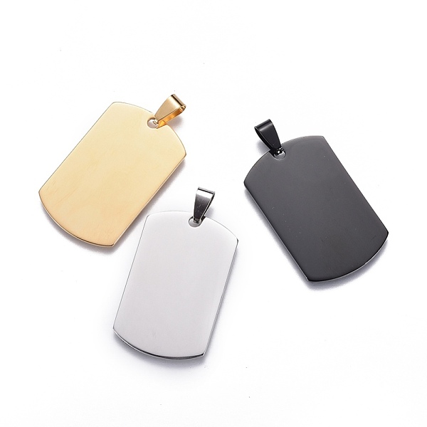 PandaHall 201 Stainless Steel Stamping Blank Tag Pendants, Rectangle, Mixed Color, 40x25x1.5mm, Hole: 4x9mm 201 Stainless Steel Rectangle
PandaHall 201 Stainless Steel Stamping Blank Tag Pendants, Rectangle, Mixed Color, 40x25x1.5mm, Hole: 4x9mm 201 Stainless Steel Rectangle