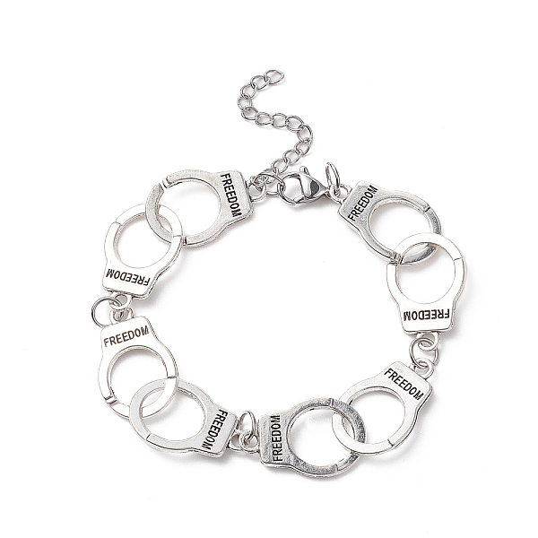 PandaHall Tibetan Style Alloy Handcuff with Freedom Link Chain Necklaces for Men Women, Antique Silver & Stainless Steel Color, 7-1/2 inch...
PandaHall Tibetan Style Alloy Handcuff with Freedom Link Chain Necklaces for Men Women, Antique Silver & Stainless Steel Color, 7-1/2 inch...