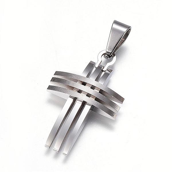 PandaHall 304 Stainless Steel Pendants, Frosted & Smooth Surface, Cross, Stainless Steel Color, 28x20x5mm, Hole: 7x5mm 304 Stainless Steel...
PandaHall 304 Stainless Steel Pendants, Frosted & Smooth Surface, Cross, Stainless Steel Color, 28x20x5mm, Hole: 7x5mm 304 Stainless Steel...