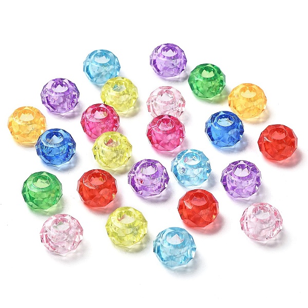 PandaHall Transparent Acrylic European Beads, Faceted, Large Hole Beads, Rondelle, Mixed Color, 13.5x8mm, Hole: 5.7mm Plastic Rondelle..., Multicolor
PandaHall Transparent Acrylic European Beads, Faceted, Large Hole Beads, Rondelle, Mixed Color, 13.5x8mm, Hole: 5.7mm Plastic Rondelle..., Multicolor