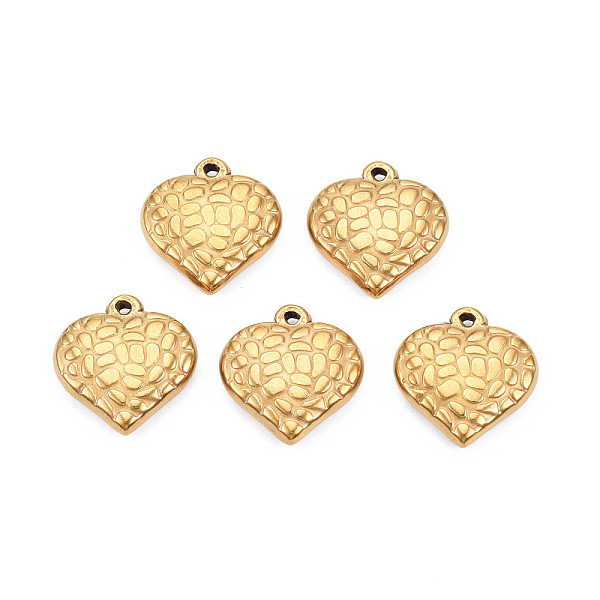PandaHall Ion Plating(IP) 304 Stainless Steel Pendants, Textured, Heart, Real 18K Gold Plated, 16.5x15.5x4mm, Hole: 1.2mm 304 Stainless...
PandaHall Ion Plating(IP) 304 Stainless Steel Pendants, Textured, Heart, Real 18K Gold Plated, 16.5x15.5x4mm, Hole: 1.2mm 304 Stainless...
